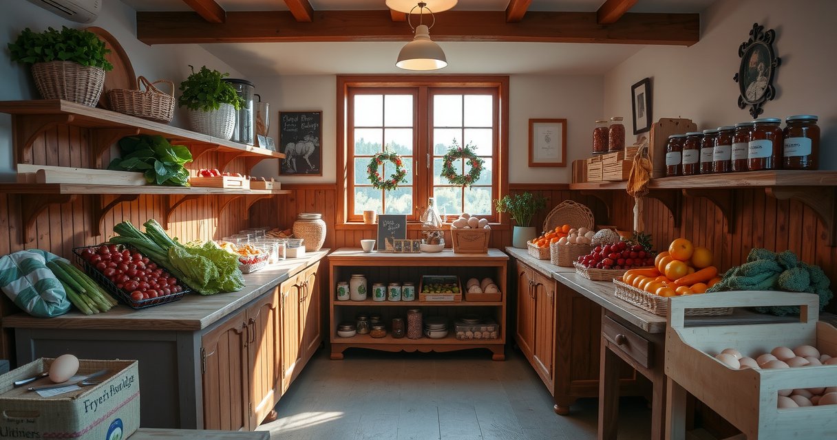 Interieur des Hofladens in Henstedt-Ulzburg mit frischen Produkten