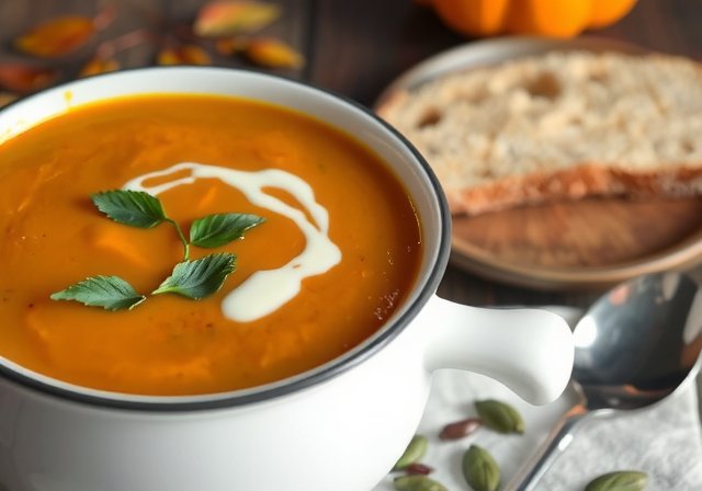 Herzhafte Kürbissuppe aus regionalen Produkten